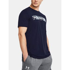 Under Armour Tričko UA CAMO CHEST STRIPE SS-BLU - Pánské