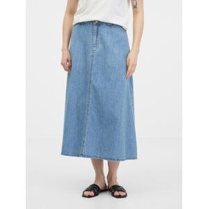 Světle modrá dámská džínová maxi sukně ORSAY