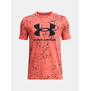 Růžové vzorované tričko Under Armour UA SPORSTYLE LOGO AOP SS