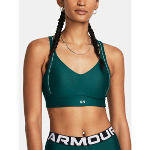 Tmavě zelená dámská sportovní podprsenka Under Armour UA Infinity Low 2.0Strap Bra