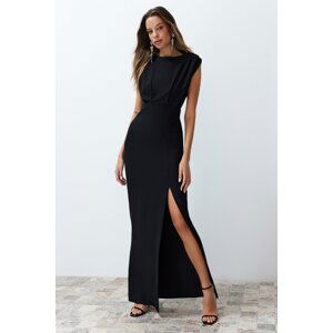 Trendyol Black Wadding Long Evening Evening Dress