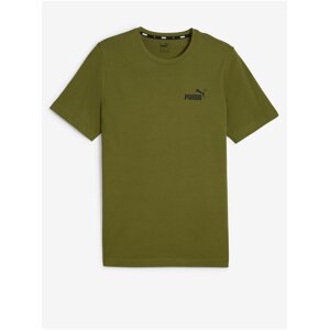 Khaki pánské tričko Puma ESS Small Logo Tee - Pánské