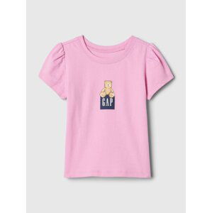Růžové holčičí tričko s logem GAP Brannan