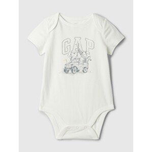 Bílé baby body z organické bavlny GAP