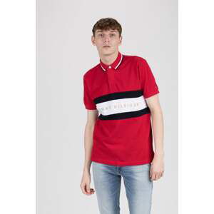 Tommy Hilfiger Polo shirt - ICONIC CHEST STRIPE REGULAR POLO red