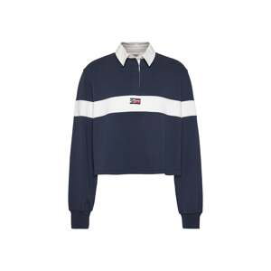 Tommy Jeans Polo Shirt - TJW CROP TINY TOMMY 1 POLO LS Blue-White