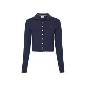 Tommy Jeans Polo shirt - TJW BUTTON THROUGH POLO LS blue