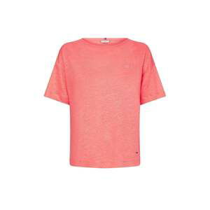 Tommy Hilfiger T-shirt - RELAXED LINEN OPEN-NK TOP SS orange