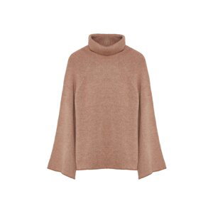 Trendyol Mink Soft Textured Turtleneck Knitwear Sweater