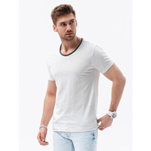 Ombre Men's t-shirt with raw finish - ecru