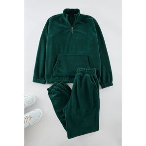 Trendyol Green Oversize/Wide Cut Basic Anti-Pilling Fleece Tracksuit Set