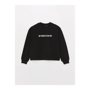 LC Waikiki Women's Crew Neck Printed Long Sleeve Oversize Sweatshirt