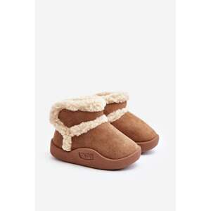 Boto Dětské Sněhule Na Suchý Zips Camel Unitia
