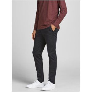 Černé chino kalhoty Jack & Jones Marco - Pánské