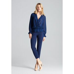 Figl Woman's Blouse M690 Navy Blue