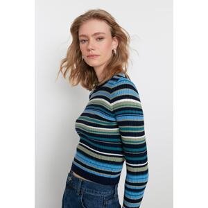 Trendyol Navy Blue Crop Knitwear Sweater