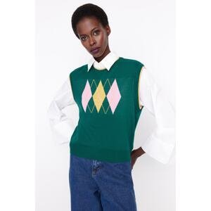 Trendyol Green Crop Knitwear Sweater