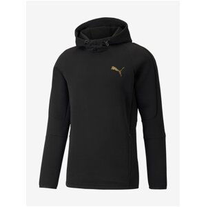 Puma Mikina EVOSTRIPE Hoodie Black-Gold - Pánské