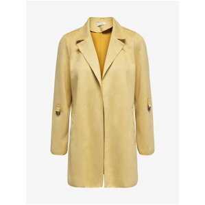 Žlutý kabát v semišové úpravě ONLY Joline - Dámské