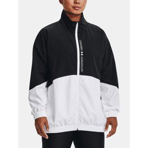 Under Armour Bunda Woven FZ Oversized Jacket-BLK - Dámské