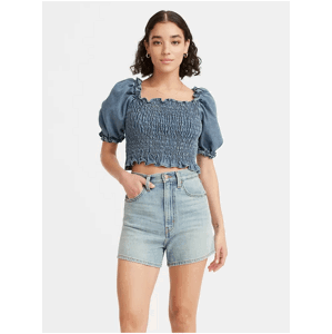 Levi's Modrá dámská cropped halenka s balonovými rukávy Levi's® - Dámské