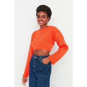 Trendyol Orange Super Crop Knitwear Sweater