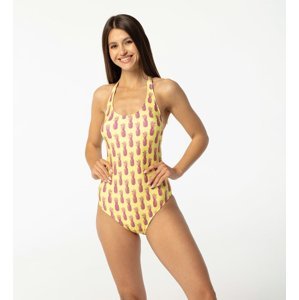 Aloha From Deer Woman's Hawaii Pineapple Open Back Swimsuit SSOB AFD727