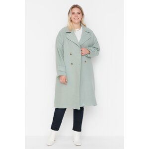 Trendyol Curve Mint Oversize Stamp Coat