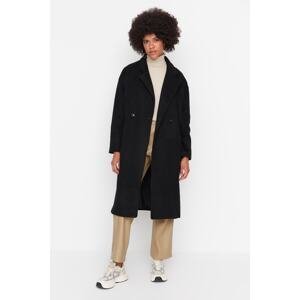 Trendyol Black Oversize Premium Wool Cachet Coat