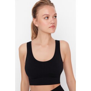 Trendyol Black Seamless/Seamless Supported/Shaping Knitted Sports Bra