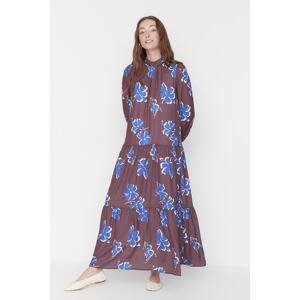 Trendyol Burgundy Floral Patterned Woven Dress