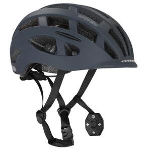 Spokey POINTER PRO Cyklistická prilba s LED blikačkou a blinkry, 58-61 cm, čierna