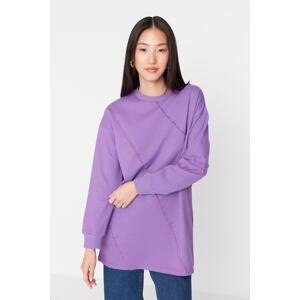 Trendyol Purple Ribbed Knitted Tunic