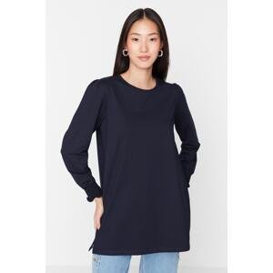Trendyol Navy Blue Cuff Detailed Knitted Tunic