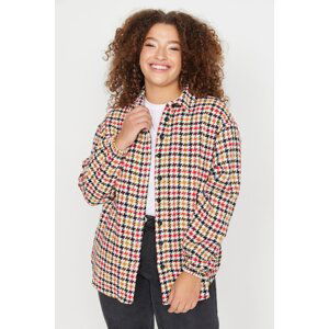 Trendyol Curve Multi Color Plaid Oversize Woven Shirt