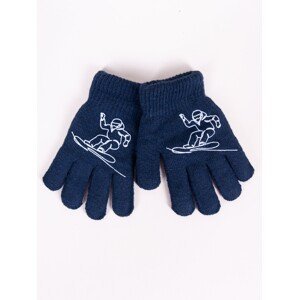 Yoclub Kids's Gloves RED-0200C-AA5A-003 Navy Blue