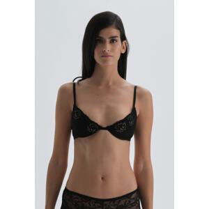 Dagi Black Underwire Covered Decollete Bra