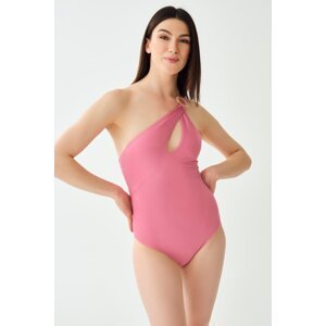 Dagi Pink One Shoulder Swimsuit