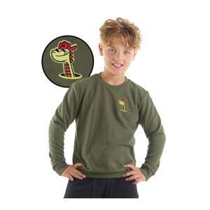 Denokids Dino Boys Khaki Sweatshirt