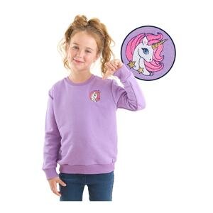 Denokids Unicorn Lilac Girls Kids Thick Cotton Sweatshirt.