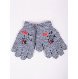 Yoclub Kids's Boys' Five-Finger Gloves RED-0012C-AA5A-010