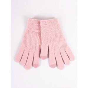 Yoclub Kids's Girls' Five-Finger Touchscreen Gloves RED-0085G-005C-003