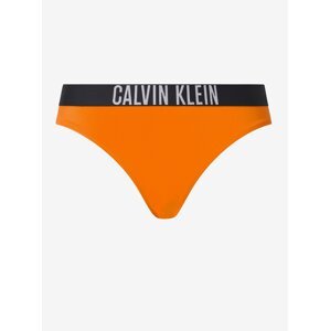 Oranžový dámský spodní díl plavek Calvin Klein - Dámské