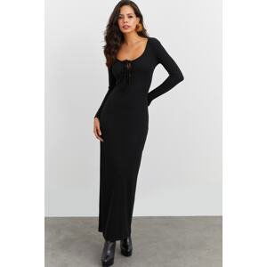 Cool & Sexy Women's Black Camisole Maxi Dress