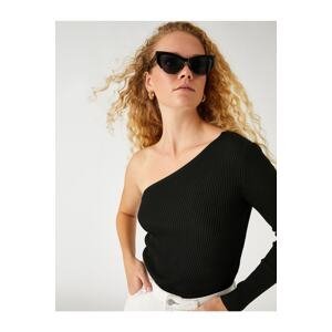 Koton One Shoulder Knitwear Sweater Ribbed