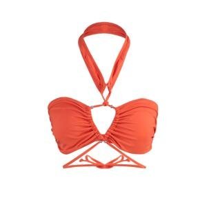 Trendyol Orange Strapless Tunnel Bikini Top