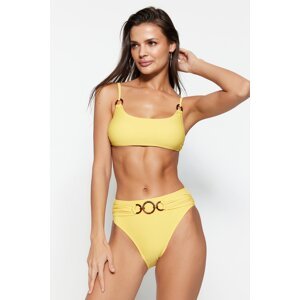 Trendyol Yellow Bralette Accessorized Bikini Top