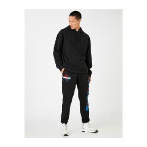 Koton Basic Jogger Sweatpants Lace Waist Pocket Slogan Printed