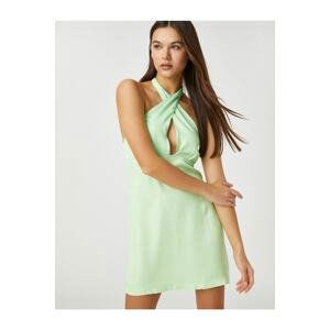 Koton Halter Neck Dress With Window Detail Mini