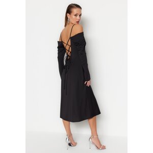 Trendyol Black Knitted Evening Dress